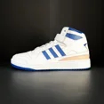 thumbnail image 2 of Ad-id-as Forum Mid Wrap Basketball Shoes Leather Sneakers Men's 10 Blue Tan White, 2 of 6