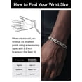thumbnail image 6 of ChainsHouse Silver Men's Bracelets 12mm Chain Bracelet for Men Stainless Steel Jewelry Birthday Christmas Valentines Fayher's Day Gift for Him Boyfriend Husband Son, 7.5/8.3 Inch, 6 of 7