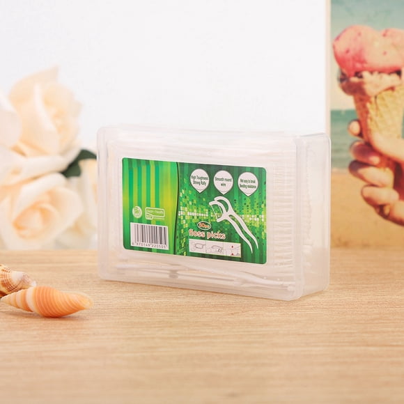 Limpiador dental, 50 piezas de hilo dental desechable, herramienta para recoger dientes, hilo dental de aspecto llamativo