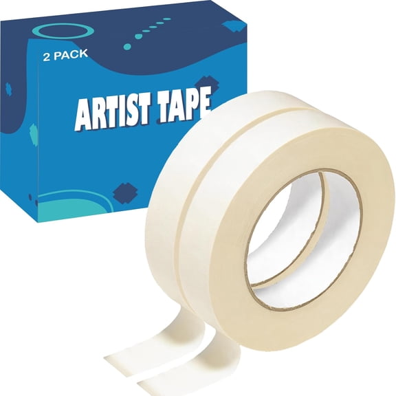 White Artist Tape, Art Masking Tape for Watercolor Painting Drafting Canvas Framing, Acid Free Low Tack Masking Tape