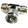 thumbnail image 2 of Liberty CB Accessories 48437 CB Radio UHF "T" Coax Cable Connector (Female-Male-Female), 2 of 4