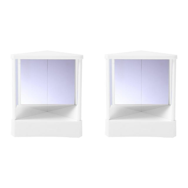 (Lot de 2) Rinsvye Tapis de Salle de Bain Boho Non Inversés Angle de Vision en Verre Serviettes de Plage pour Coupe de Cheveux Miroirs Précision Véritable Réflexion Design Mince pour Maquillage Coiffeuse &