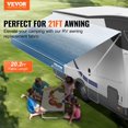 thumbnail image 2 of Tissu de Remplacement pour Auvent RV 20 Pieds2 Longueur pour Auvent 21 Pieds Usage Intensif 3 Plis 16oz PVC Imperméable Protection UV pour Remorque RV Véhicule Récréatif Dégradé Bleu, 2 of 6