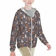thumbnail image 2 of Cauagu Snowflake Fox Print Sun Protection Jacket for Teen,Full-Zipper Long Sleeve Sun Shirts with Pockets UV Hoodie Shirts Outdoor Athletic Jacket-X-Large, 2 of 7