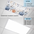 thumbnail image 4 of Blue Pumpkins Fall Fluorescent Light Covers, Thanksgiving Eucalyptus Leaves Wooden Magnetic Light Covers for Ceiling Lights, Fluorescent Ceiling Shade for Classroom Bedroom Office 4x2Ft x 2PCS, 4 of 8