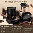 thumbnail image 5 of Carote 19-Piece Nonstick Cookware Sets, Granite Non Stick Pots and Pans with Removable Handles, Oven Safe, Induction Compatible, Black, 5 of 7