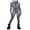 Gray, variant on Michellecmm  Women Halloween Jumpsuit, Digital Print Long Sleeve Zip-Up Bodysuit