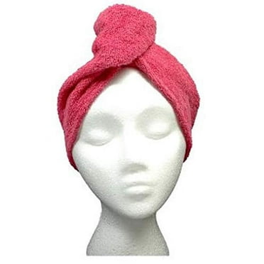 Turbie Twist Cotton Hair Towel (Pink Solid Dark)