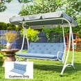 thumbnail image 2 of Outsunny 2 Seater Garden Bench Cushions, 4.7 Inch Thick Outdoor Soft Pad, 2 of 10