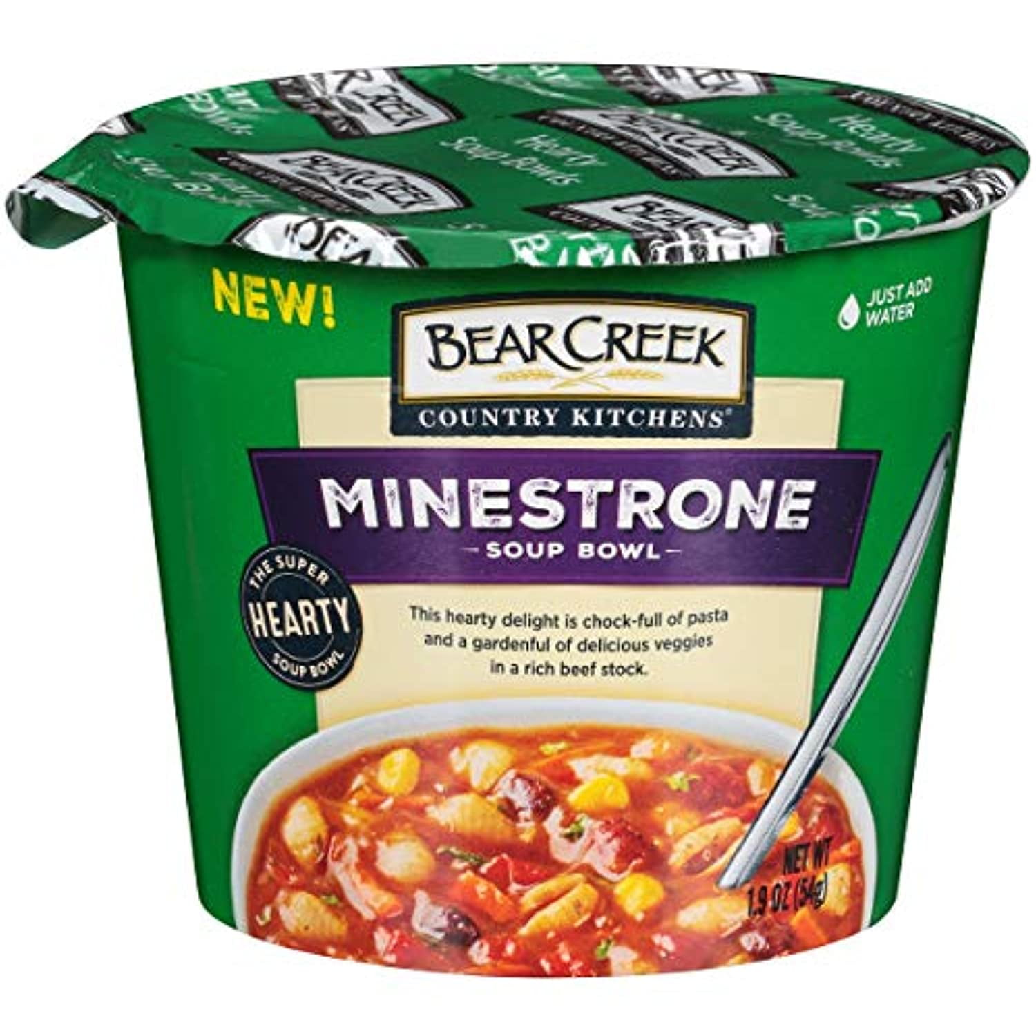 Bear Creek Hearty Soup Bowl, Minestrone, 1.9 Ounce (Pack Of 6