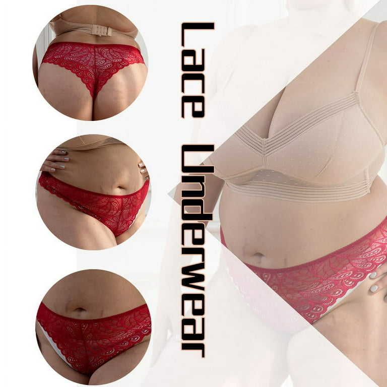 Cinvik Lace Underwear for Women Breathable Plus Size Thongs Sex
