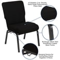 thumbnail image 3 of Advantage 20.5 in. Black Molded Foam Church Chair with Book Rack, 3 of 6