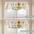 thumbnail image 5 of Sunflowers Tie Up Valance Curtains for Windows, Kitchen Curtains Window Treatments, Farmhouse Retro Botanical Floral Bee Love Heart Short Window Shades Valances for Bedroom Bathroom Cafe 42"x12", 5 of 8