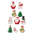 thumbnail image 4 of EeaseMX 10 miniaturas decorativas navideñas de resina (estilo mixto), 4 of 7