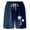 Dark Blue, variant on Hiijoy Little Boy's Cotton French Terry Shorts Coconut Tree Print Beach Shorts, Sizes 6-7Y