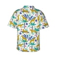thumbnail image 3 of Uemuo Summer Leopard Printed Regular Fit Short Sleeve Casual Hawaiian Shirt for Men,Aloha shirt,Tropical shirt,Floral print shirt,Vacation Beach shirt-Large, 3 of 9