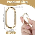 thumbnail image 5 of Duslogis 6Pcs Gold Key Ring, Gold Carabiner, Oval Gold Carabiner Clip Snap Clip, Metal Keychain Clip for Purse Strap Alloy Round Buckle Key Hook for Bags Purse Keychain Replacement, 5 of 7