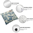 thumbnail image 4 of Nawypu Chinoiserie Floral Throw Pillow Covers Asian Navy Bird Flowers Square Cushion Cover Oriental Decorative Cushion Cases Home Decor for Farmhouse Sofa Couch Bed Car,2 Pcs, 4 of 6