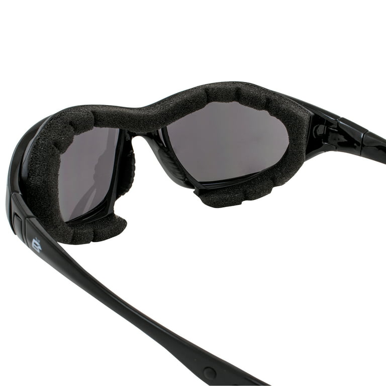 3 Pairs of Birdz Eyewear Oriole Padded Motorcycle Sunglasses Scratch-Resistant Black Pink & Purple Frames w/Smoke Lenses