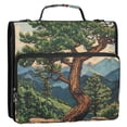 thumbnail image 5 of FORMRS Zipper Binder with Shoulder Strap 2-inch Ring 500 Sheet Capacity File Bag, Retro Pine Tree, 5 of 5
