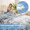 thumbnail image 7 of Beartech Ocean Quilt Twin Size Coastal Blue Bedspread Microfiber Cabin Bedding Set, 7 of 7