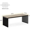 thumbnail image 7 of Tribesigns 78.74" Extra Long Computer Desk 2 Person Desk, Double Long Desk with Heavy Duty Metal Frame for Home Office, Gray & Black, 7 of 7
