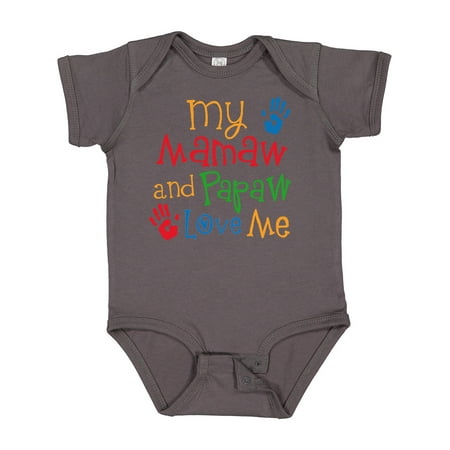 

Inktastic Mamaw and Papaw Love Me Gift Baby Boy or Baby Girl Bodysuit