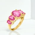thumbnail image 4 of Ross-Simons 4.58 ct. t.w. Pink Topaz 5-Stone Ring in 18kt Gold Over Sterling, Women's, Adult, 4 of 5