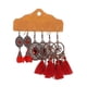 thumbnail image 1 of Juego de pendientes largos con borlas de cristal y flores con geometría bohemia para mujer, 21387-13, 1 of 5
