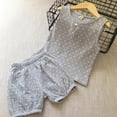 thumbnail image 2 of Quealent Baby Boy Sets Clothes Fashion Gifts Toddler Baby Boy Sleeveless Shirt Vest Casual Shorts Set Summer Outfits Clothes Grey,6-12 Months, 2 of 5