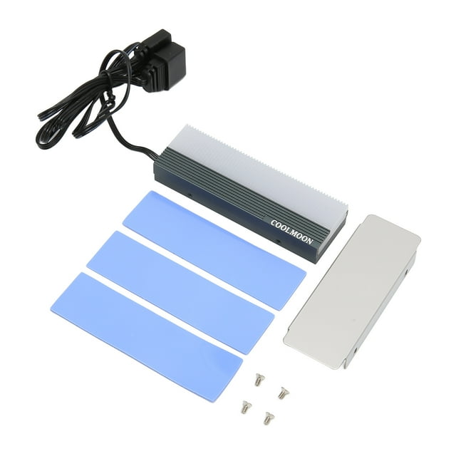 Hard Disk Heat Sink, 5V 3 Pin Cool Appearance SSD Cooler RGB Colorful Lights For M.2 2280 SSD
