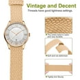 thumbnail image 2 of Bracelet en Nylon Perlon Unisexe avec Boucle Argentée en Acier Inoxydable, Beige, 16mm, 2 of 6