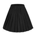 thumbnail image 1 of Urban CoCo Plaid Pleated School Uniform Mini Skirts (Black,L), 1 of 6
