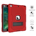 thumbnail image 4 of ELEHOLD Rugged Hybrid Case for iPad 6th/5th Gen/Pro 9.7 inch (2018/2017/2016) Three-Layer Full Protection Hidden Kickstand Shockproof Durable Case for iPad 9.7 ,Red, 4 of 7
