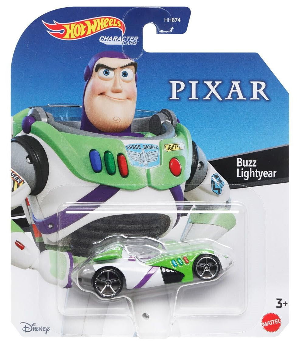 Hot Wheels Toy Story Character Cars, Woody and Buzz Lightyear Die-Cast Vehicles, Disney Pixar Collection, Ages 3+