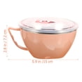 thumbnail image 3 of Clispeed Stainless Steel Noodle Rice Bowl Large Capacity Soup Bowls Round Heat Resistant Pink 1Pcs, 3 of 6