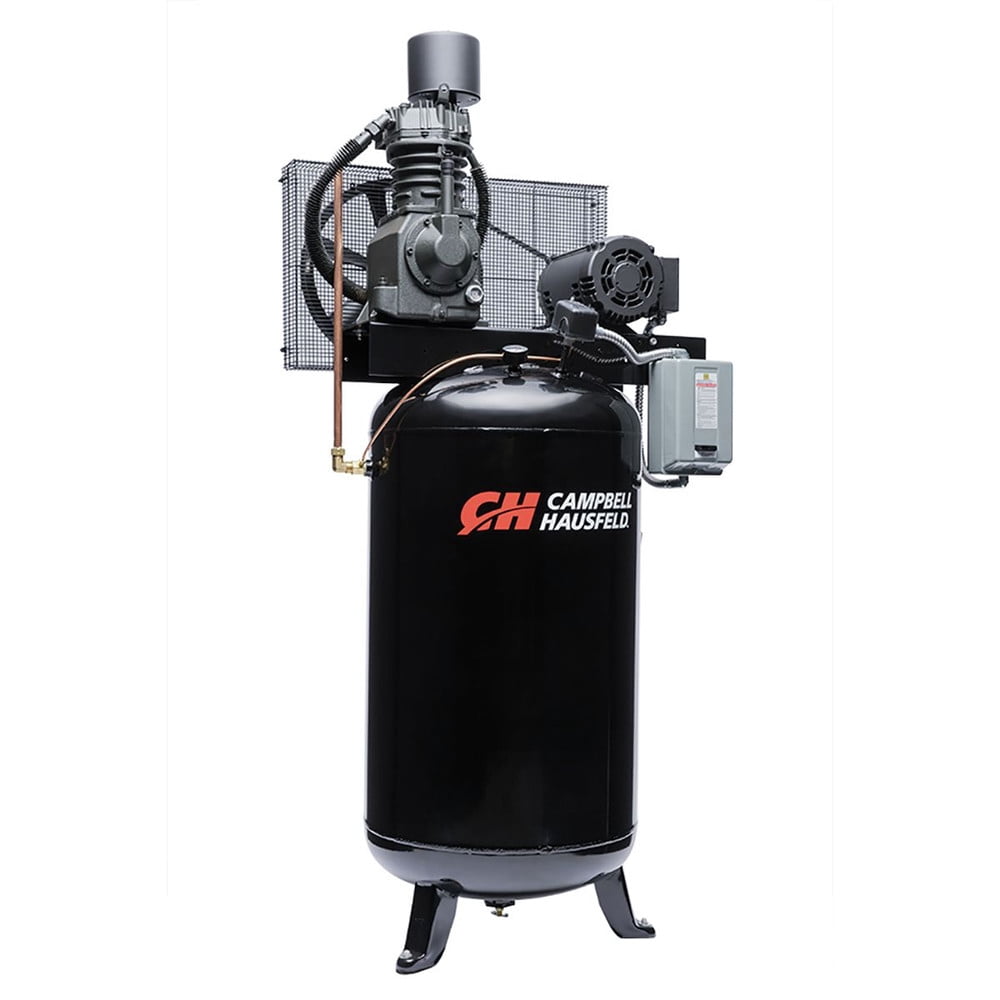 7.5 HP Two-Stage 80 Gallon Oil-Lube 3 Phase Stationary Vertical Air Compressor