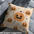 thumbnail image 2 of Homewish Spooky Pumpkin Lantern Fabric by the Yard 1 Yard,Halloween Theme Home Decor Fabric by the Yard,Orange Beige Sewing Fabric For Girls Boys,Ultra Soft Home Decor, 2 of 6