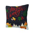 thumbnail image 2 of Wukai Merry Christmas Elk Premium Polyester Fleece Pillow Covers with Hidden Zipper Closure,Luxuriously Soft and Durable-20"x20", 2 of 7