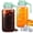 Green, variant on JOGGEIL Glass Pitchers with Lid Set of 2,64OZ Mason Jars with Lid,2 Quart Glass Water Pitcher with Lid,Airtight Seal Wide Mouth Water Jug–Perfect for Cold Brew Coffee,Sun Lemonade, Juice,Milk Black