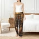 thumbnail image 4 of Balery Tiger In The Fallen Leaf Forest Pantalones de pijama para mujer, pijamas ultraligeros, pantalones de estar por casa-Medium, 4 of 6
