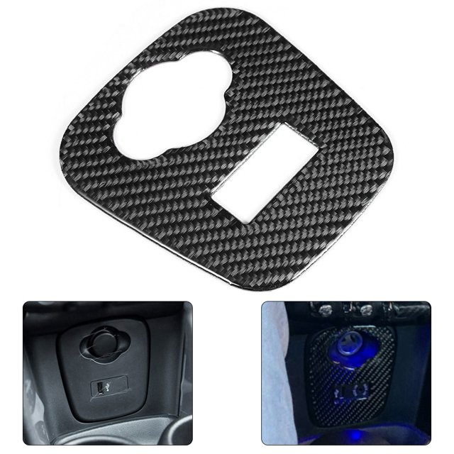 Lighter Cover, Lighter Trim Stylish Self Adhesive Carbon Fiber Color For Modification Replacement For F55 F56 F57