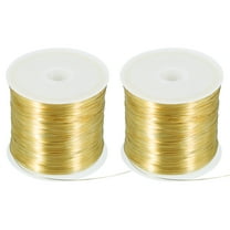 Uxcell Jewelry Wire Beading Wire for Jewelry Making Bare Copper Craft Beading Wire for Necklace Bracelet Gold 50M/0.4mm
