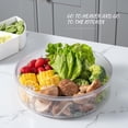 thumbnail image 2 of 1PCS Veggie Tray with Lid,Removable Divided Platter Food Storage Containers, Square Divided Fruit Tray with 4 Compartments for Party,Snacks, Vegetables, Fruits, Refrigerator Storage, 2 of 8