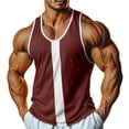 thumbnail image 2 of Sokhug Men's Sleeveless Tank Top Color Block Summer Gym Workout Shirt Muscle Tee for Bodybuilding Fitness Training, 2 of 9