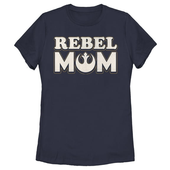 Women's Star Wars Rebel Mom Graphic Tee Navy Blue Small