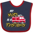 thumbnail image 3 of Inktastic My Mom is a Firefighter with Fire Truck Boys or Girls Baby Bib, 3 of 4