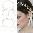 thumbnail image 2 of Adjustable Bohemian Bridal Headpiece For Women Flower Girls Wedding Accessory, 2 of 11