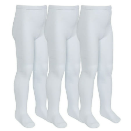 

3 Pair Multipack Girls Bamboo School Tights | Sock Snob | Footed Soft Plain Pantyhose in Black Grey White Navy Blue