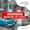 thumbnail image 4 of Warning Beware Of Dogs Sign, Rectangle Red Background Sign,, 4 of 8